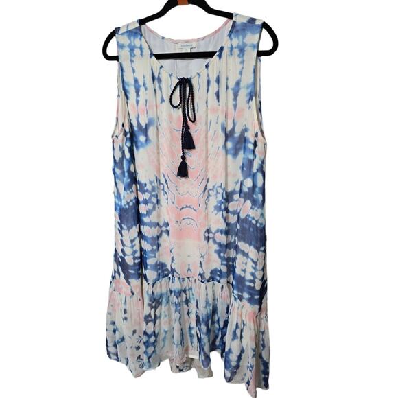 Sundance Large Tie Dye Whisper Sleeveless‎ Dress - Picture 4 of 12